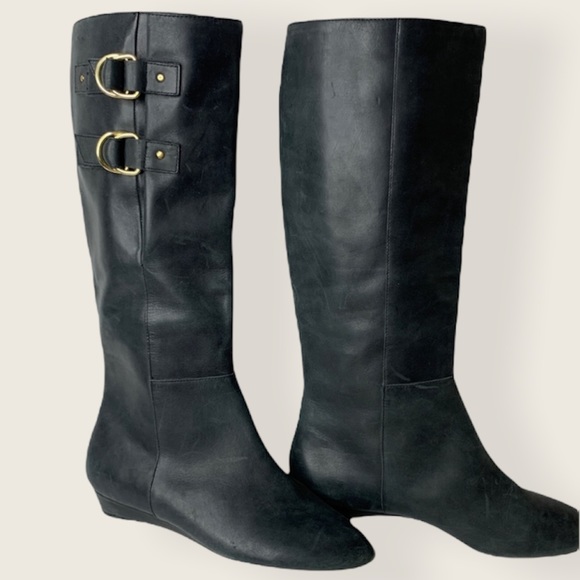 Seychelles Shoes - Seychelles Vintage Leather Matte Black Tall Buckle Boots